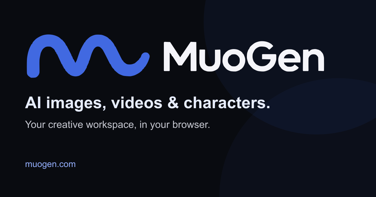 Image d’aperçu MuoGen pour les images, vidéos et personnages IA